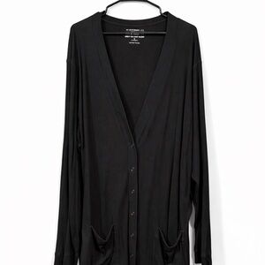 Torrid Black Button-Up Sleep Cardigan Size 5